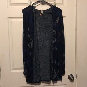 hooded cardigan